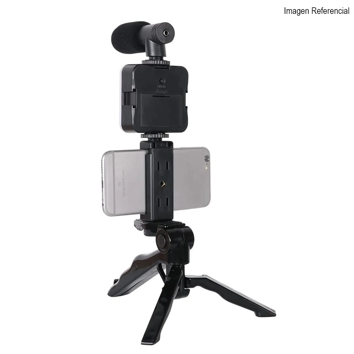 Miniatura 5 de Mini Trípode Luz Relleno Y Micrófono